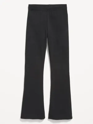 Full-Length Ribbed Flared Leggings for Girls