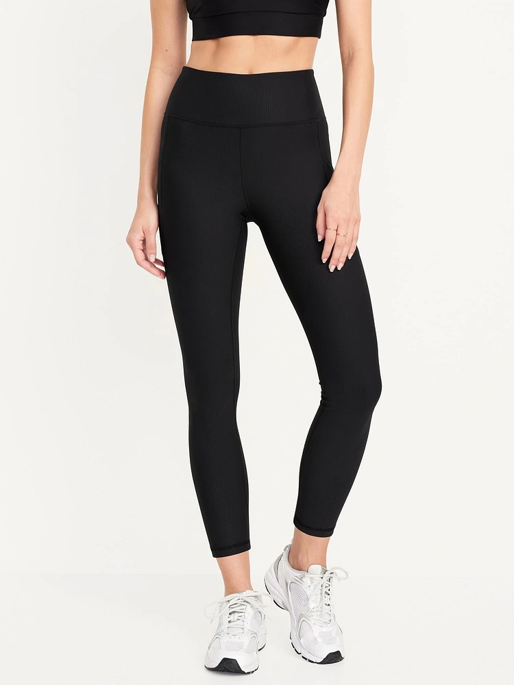 High-Waisted PowerSoft Rib Pocket Leggings