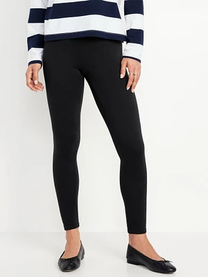 High-Waisted Fleece-Lined Fashion Layering Leggingss