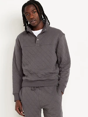 Quarter-nap Quilted Fleece weatshirt