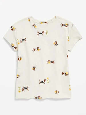 oftest hort-leeve Printed T-hirt for Girls