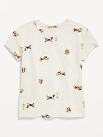 oftest hort-leeve Printed T-hirt for Girls