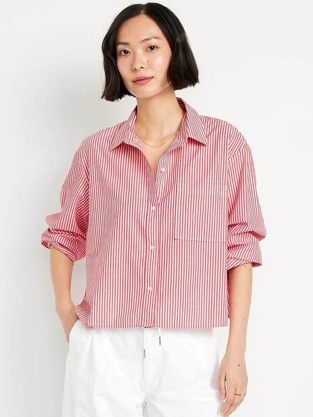 Old Navy Jean Button-Down Cropped Floral Shirt at Mall of America in Bloomington, MN Old Navy Jean Button-Down Cropped Floral Shirt at Mall of America in Bloomington, MN