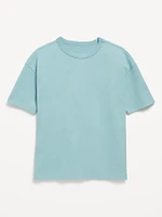 Oversized hort-leeve Textured-Knit T-hirt for Boys