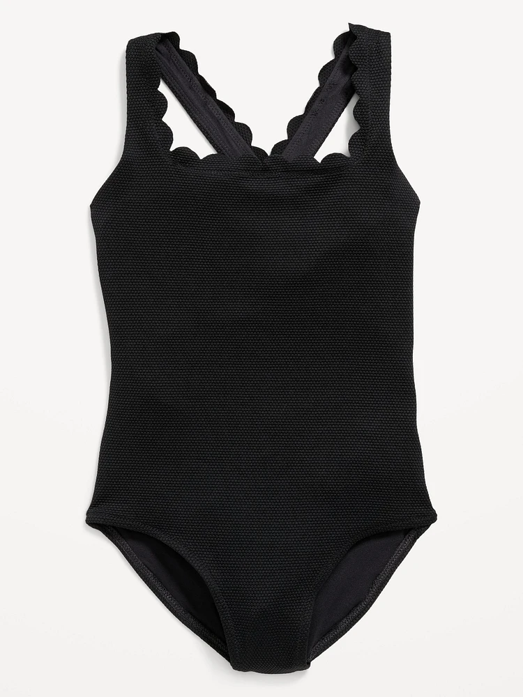 Textured One-Piece wimsuit for Girls