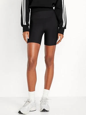 High-Waisted PowerSoft Pocket Biker Shorts - 6-inch inseam