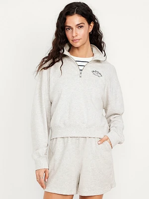 SoComfy Oversized Logo Half-Zip Sweatshirt