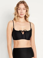 Matte Ruched Bikini wim Top