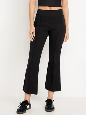 High-Waisted Dynamic Fleece Crop Kick Flare weatpants