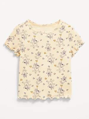 Bluey Ribbed Graphic T-Shirt for Toddler Girls