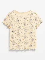 Bluey Ribbed Graphic T-Shirt for Toddler Girls