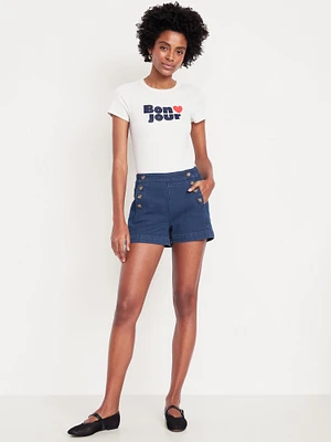 High-Waisted Mariner Shorts - 3-inch inseam