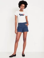 High-Waisted Mariner Shorts - 3-inch inseam