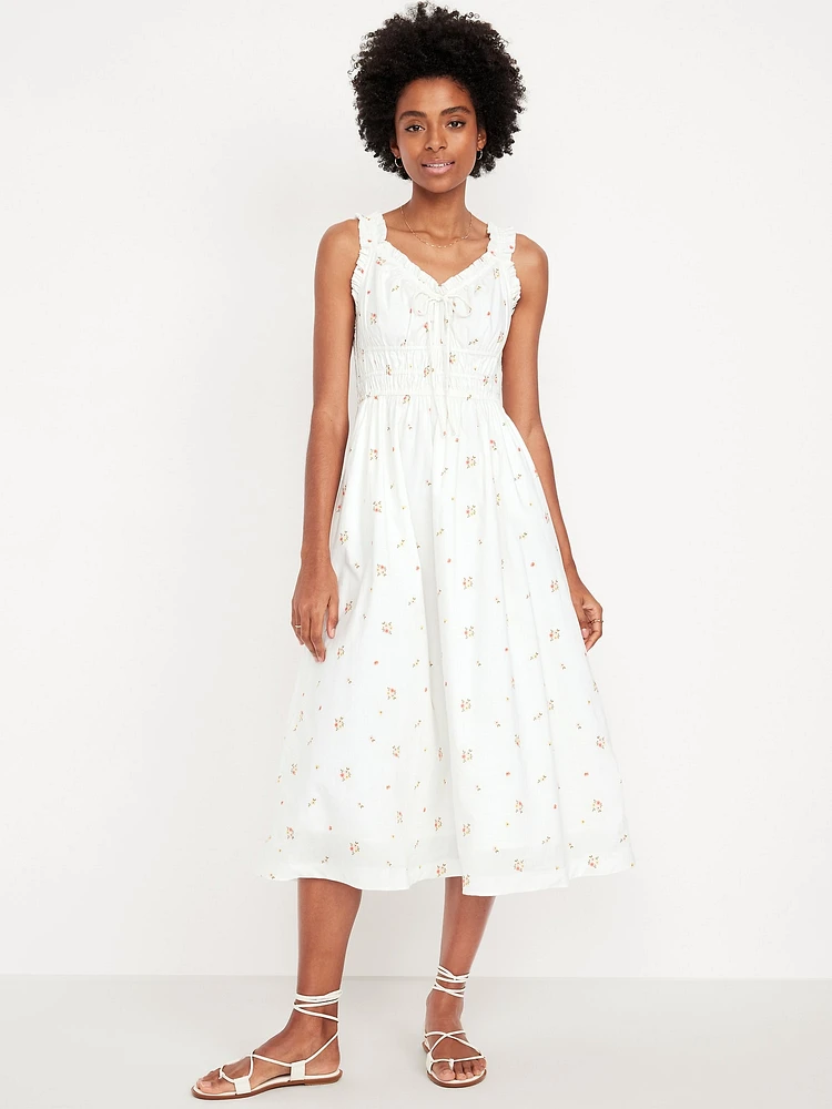 Fit & Flare Sleeveless Midi Dress