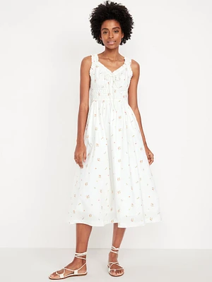 Fit & Flare Sleeveless Midi Dress