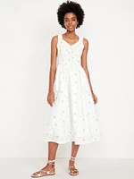 Fit & Flare Sleeveless Midi Dress