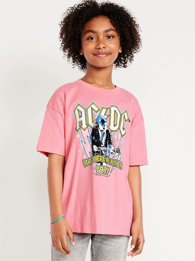 AC/DC Oversized Graphic T-hirt for Girls