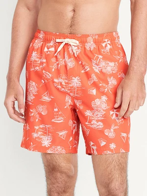 Printed Swim Trunks - 7-inch inseam