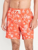 Printed Swim Trunks - 7-inch inseam