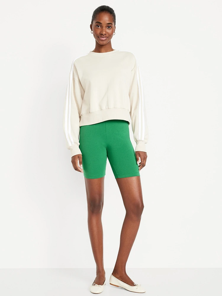 High-Waisted Biker Shorts - 8-inch inseam