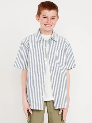 hort-leeve Oxford hirt for Boys
