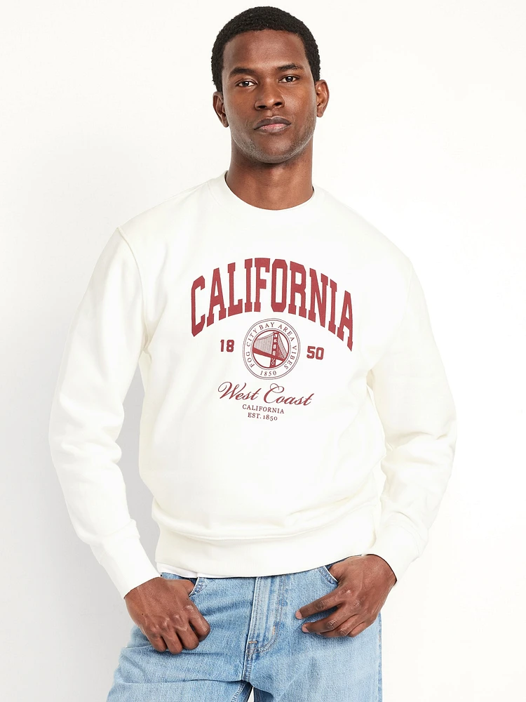 Loose Graphic Rotation Crew-Neck Sweatshirt