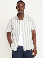 hort-leeve triped Oxford Camp hirt