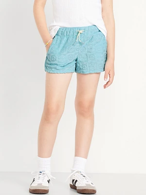 Textured-Knit Dolphin-Hem Cheer Shorts for Girls