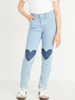 High-Waisted Rockstar 360 Stretch Knee-Patch Jeggings for Girls