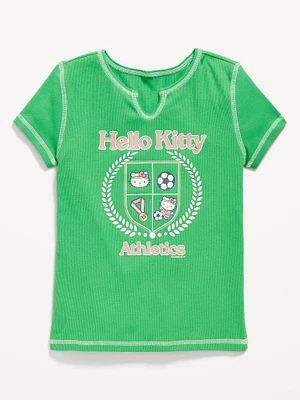 Hello Kitty Fitted Ribbed Graphic T-Shirt for Girls