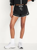Mid-Rise Woven Run Shorts