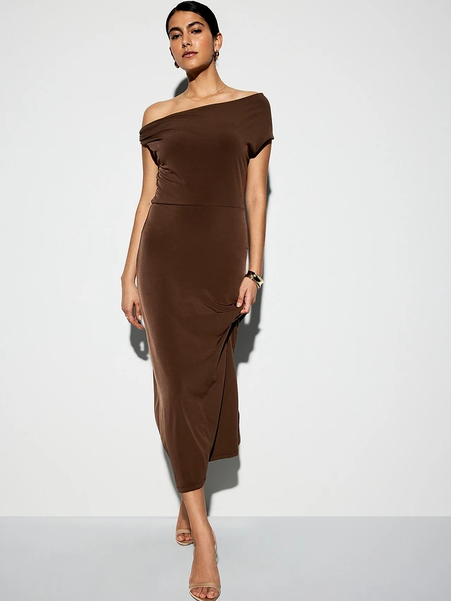 the occasion by old navy one shoulder midi dress The Occasion by Old Navy One-Shoulder Midi Dress