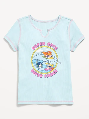 The Powerpuff Girls Fitted Ribbed Graphic T-Shirt for Girls