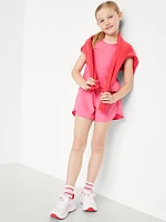 High-Waisted Dolphin-Hem Run Shorts for Girls