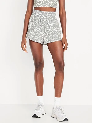 Extra High-Waisted Crinkle Run Shorts -- 3-inch inseam