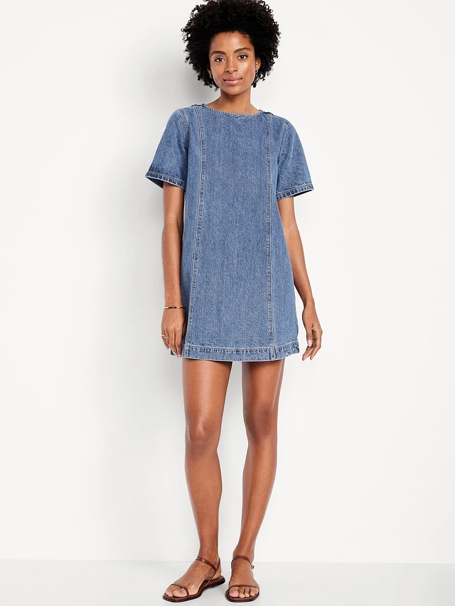 classic denim shirt dress Buffalo Jeans Women's Freida Mid-sleeve Shirt Dress, Classic Vintage main image 0
