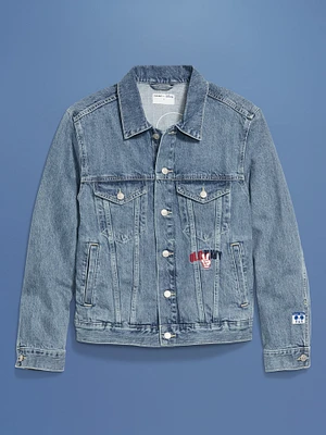 Old Navy x Disney ickey ouse Logo-Graphic Jean Jacket