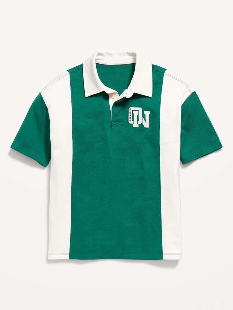 Color-Block ogo-Graphic Polo Shirt for Boys