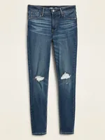 High-Waisted Rockstar Distressed Super Skinny Jeans For Women
