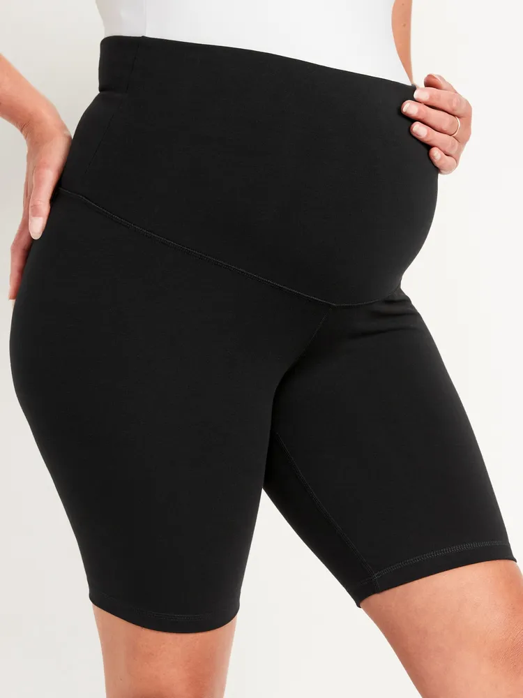 Short de vélo maternité PowerChill à taille rabattable, entrejambe 20 cm