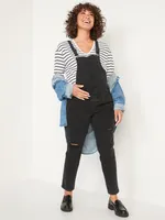 Salopette droite en denim à de maternité