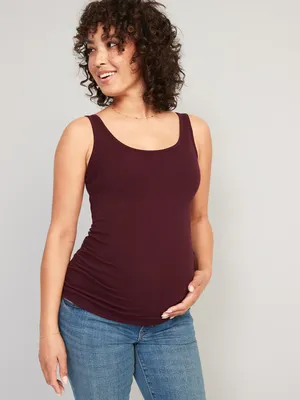 Camisole de maternité et d'allaitement première couche en tricot côtelé