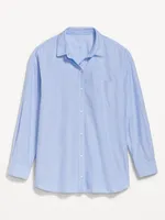 Oversized Button-Down Boyfriend Shirt