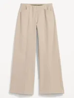 High-Waisted Pull-On Pixie Wide-Leg Pants