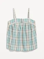 Striped Smocked Pajama Cami Swing Top