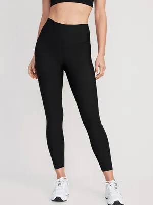 High-Waisted PowerSoft Rib Mix 7/8 Leggings