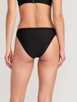Low-Rise V-Front French-Cut Bikini Swim Bottoms
