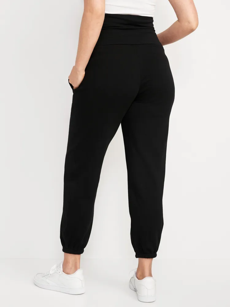Pantalon de jogging maternité à taille rabattable