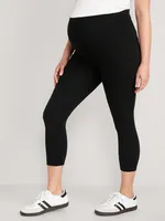 Legging court en jersey à panneau intégral de Maternité