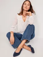 Soft-Knit Pointed-Toe Ballet Flats